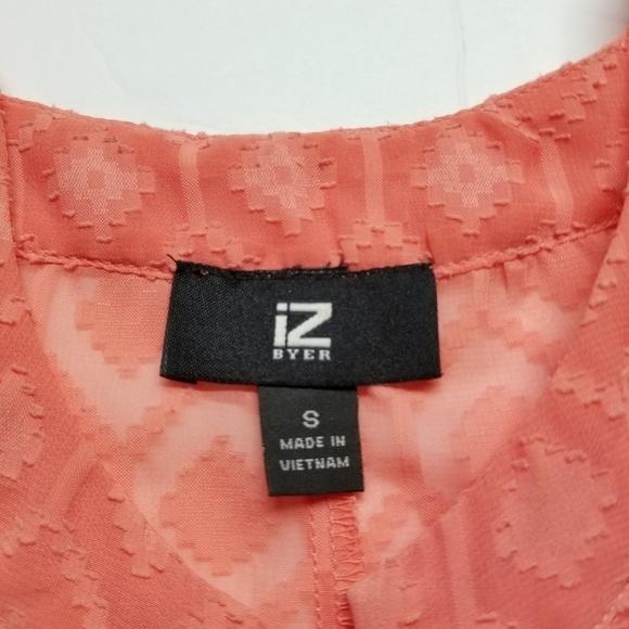IZ Byer Orange open shoulder top , size Small - Picture 6 of 10